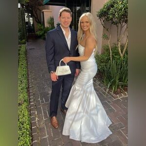 Michael Costello x Revolve Anyssa Gown Bridal White Ivory